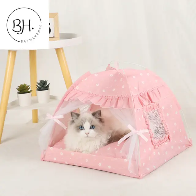 Pet Tent Bed Cats House Supplies Warm Cushion Kitten Tents Cat