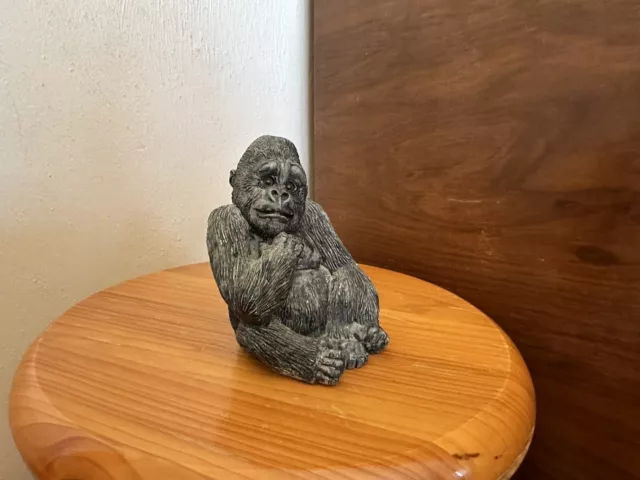 1983 Stone Critters Collection Sitting Gorilla Made in USA Figure Figurine