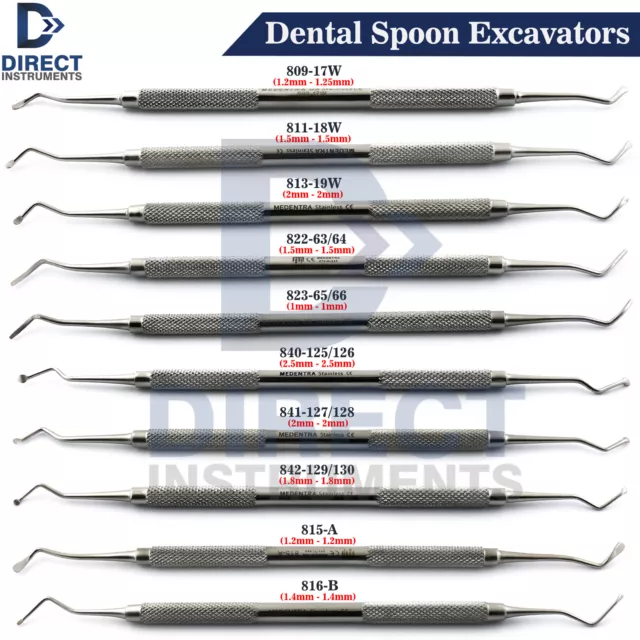 MEDENTRA Dental Spoon Excavator Restorative Tooth Cavity Carious Decay Treatment