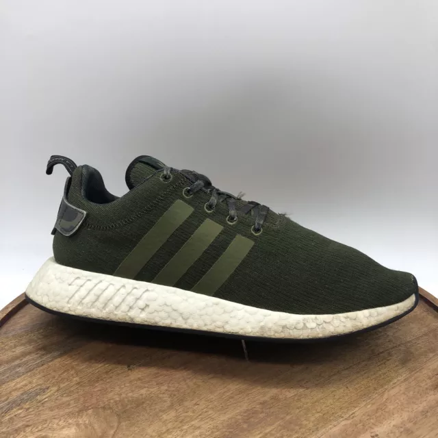 ADIDAS NMD R2 Men Size 12 B22630 Olive Cargo Green Camo Boost Athletic Shoe $58.95 - PicClick