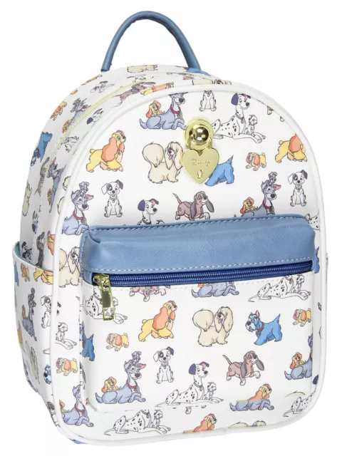 Disney Dogs Saffiano Faux Leather Tote Bag Mini Backpack