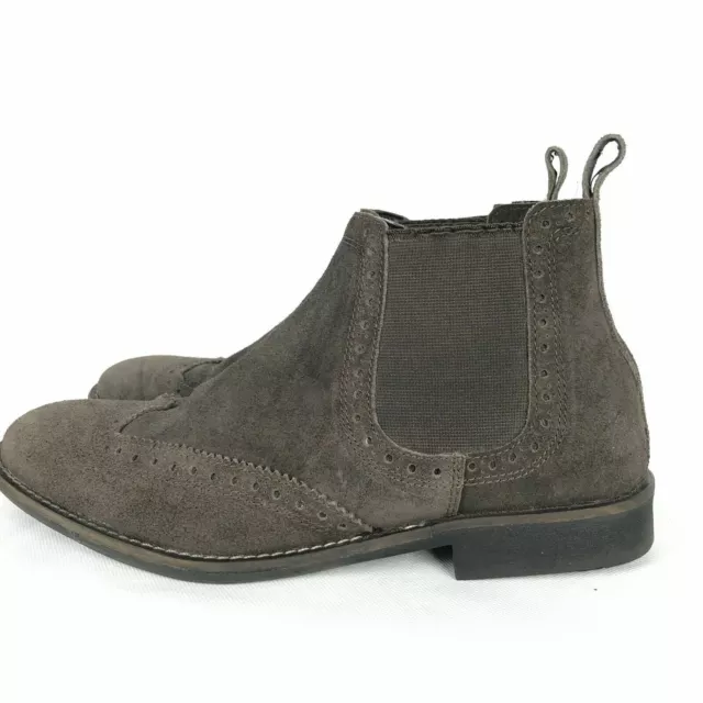 KG KURT GEIGER Mens Oxford Style Suede Taupe Chelsea Boots Size EUR 41 ...