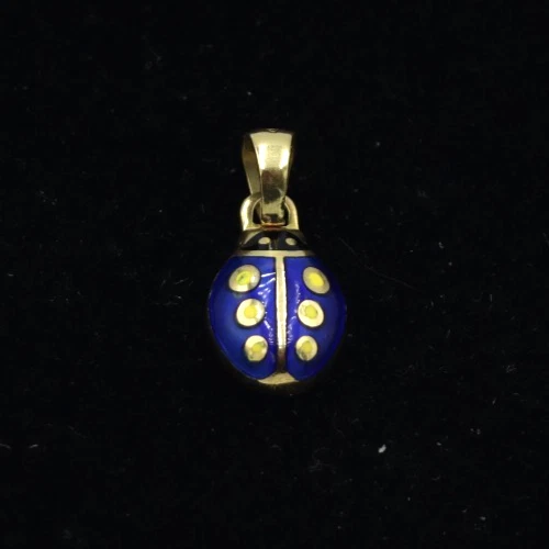 Pendentif Coccinelle En Or Massif 18K (750/1000) - Dimensions 10x8mm, 0.65gr, Neuf Avec étiquette