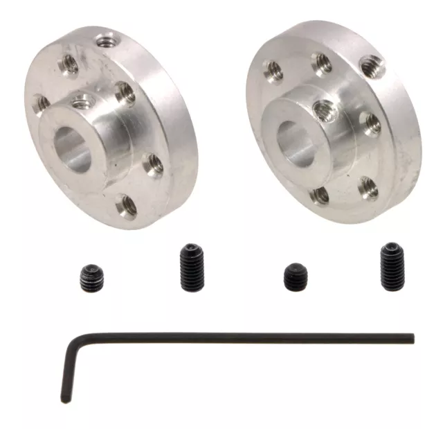 Pololu Universal Aluminum Mounting Hub for 6mm Shaft, #4-40 Holes (2-Pack) 1083