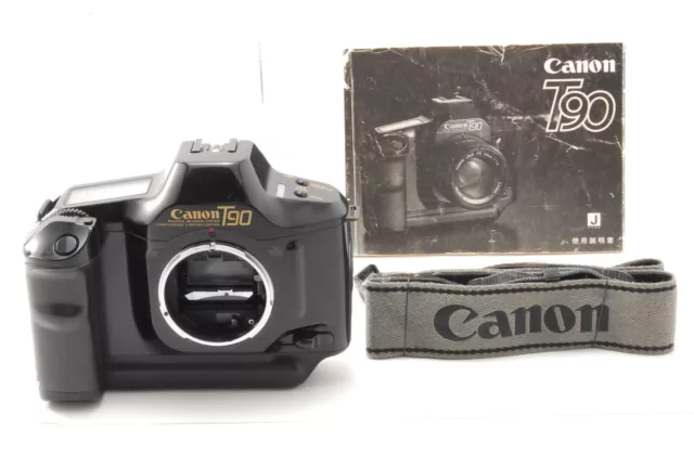 [ NEAR MINT w/ Strap ] Canon T90 SLR 35mm Film Camera Black Body From JAPAN
