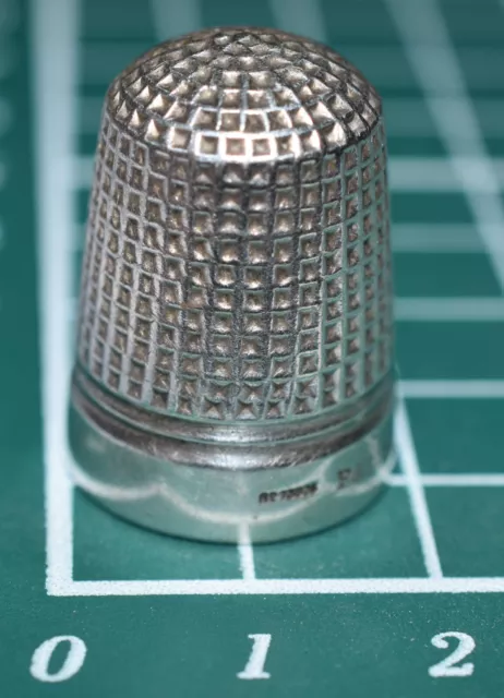 Antique silver thimble, Charles Horner, Dorcas, size 4, patented