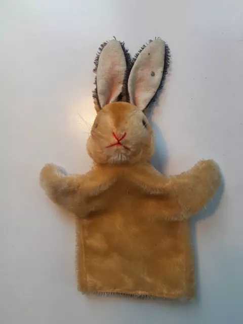 Steiff Handpuppe Hase Mohair Vintage Toy 1965, mit Knopf, Bochum