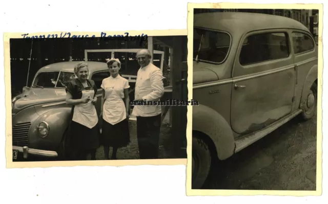 2x Orig. Foto frühe Ford Taunus Pkw ca. 1950