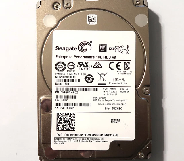 HDD Seagate 1.2TB 10K SAS 6G 2.5" SFF ST1200MM0007 - Ricondizionato (Renewed)