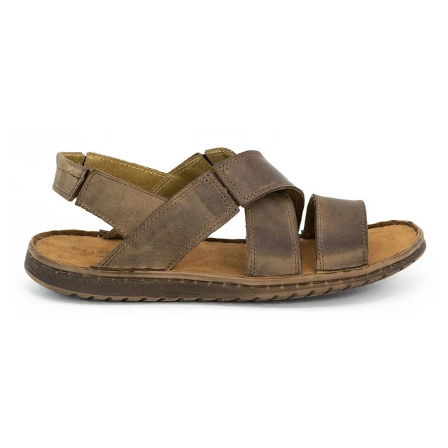 KOMODO Sandales en cuir marron pour hommes 882K brun