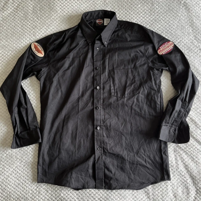 Men's Harley Davidson Staff Large Regular Long Sleeve Button Up Shirt