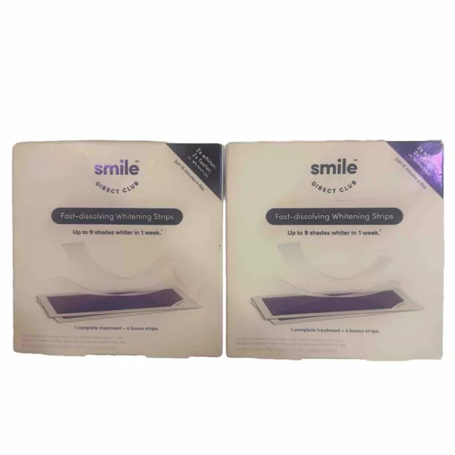 Smile Direct Club Fast-Dissolving Whitening Strips 18 Strips (2 Packs) Exp 10/23