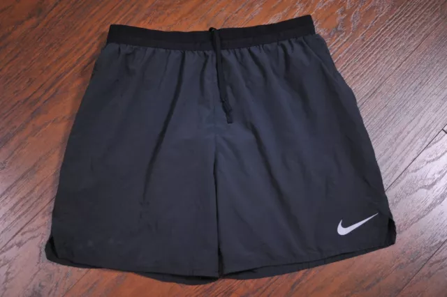 Nike Dri-Fit Flex Stride 7" Brief Lined Run Shorts Black Men's Large L