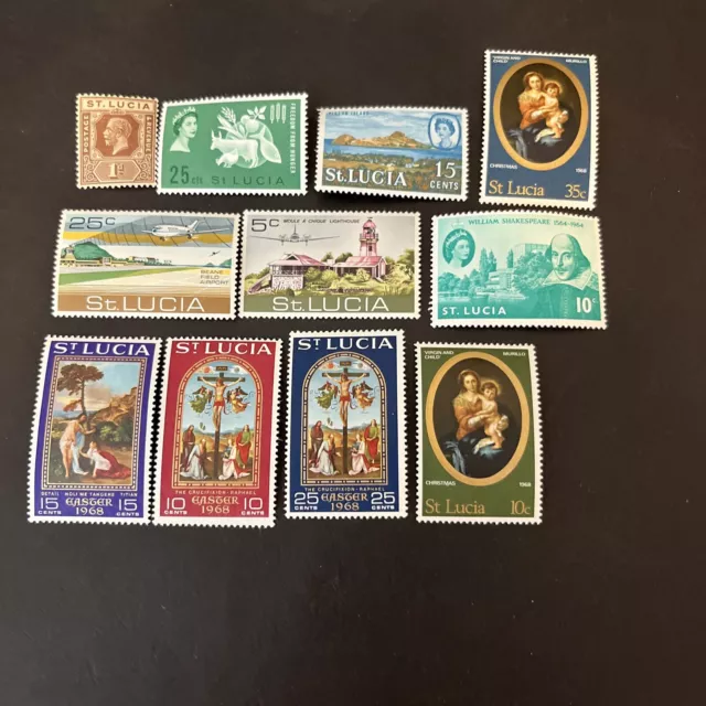11 St Lucia MNH British Colony Stamps- Lot A-73305