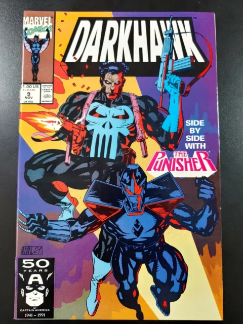 ⭐️ DARKHAWK #9 (direct) (vol 1) (1991 MARVEL Comics) VF Book