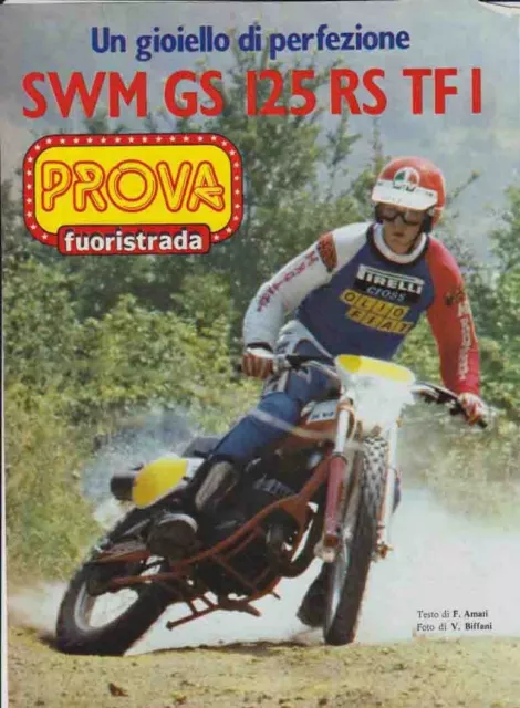 advertising Pubblicità-TEST MOTO SWM GS 125 RS TF1 '79 MOTOITALIANE ENDURO EPOCA