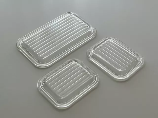 VTG Pyrex Refrigerator Dish Lids Set of 3 Replacement Lids Only 502-C 501-C