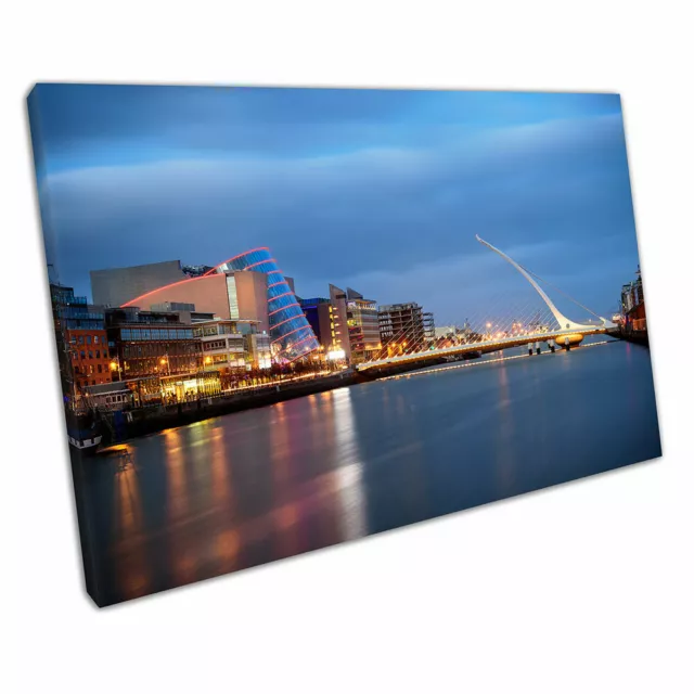 city of Dublin Ireland Samuel Beckett Bridge River Liffe Ready to Hang Art Print