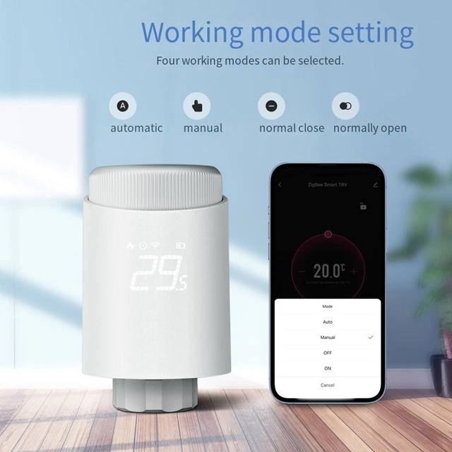 Programmable For Zigbe Radiator Valve for Comfortable and Energy Saving Heating
