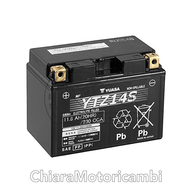 MOTORRAD BATTERIE YUASA YTZ14S 11,8AH Gel Akku 12V Z.B