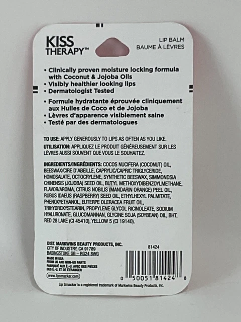 Lip Smacker Kiss Therapy Lip Balm, Strawberry, SPF 30, 0.12 oz Blister Card 2