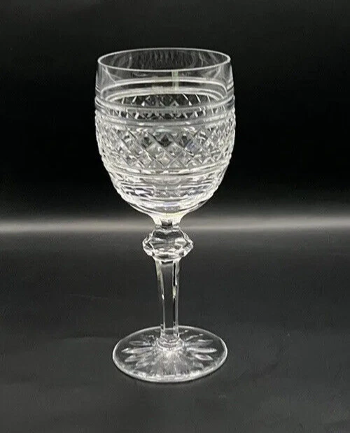 Waterford Cut Crystal Castletown Water Goblet Glass 7  5/8” X 3  1/8” Multiples