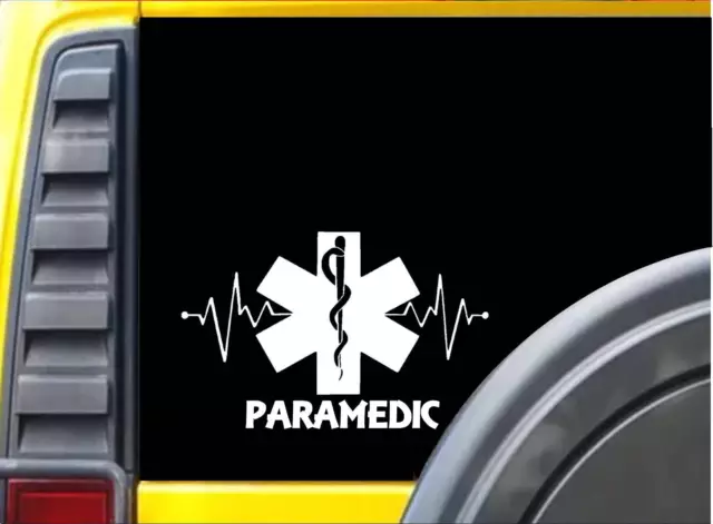 Paramedic Lifeline K337 8 inch decal star of life emt sticker