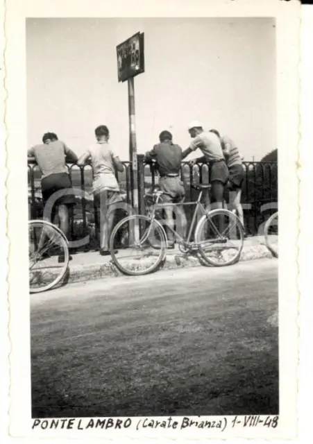 1948 CICLISMO PONTE LAMBRO Corridori di schiena *Foto ARTISTICA 6x9 cm