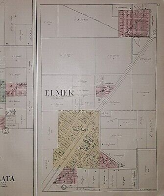 1918 Plat Map ~ CALLO - VIENNA Twp., MACON Co., MISSOURI ~ ELMER Twp. on Reverse 2