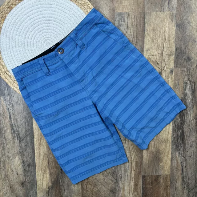 Volcom True To This Blue Striped Hybrid Shorts Big Boys 27