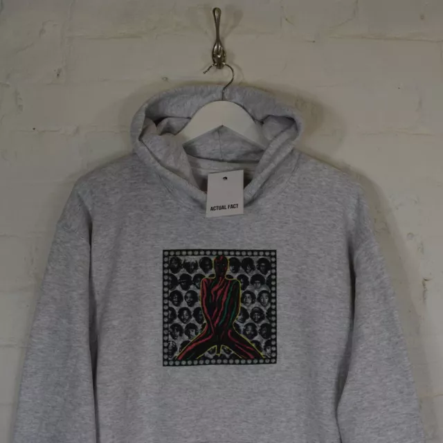 Top con cappuccio grigio stampata Tribe Called Quest Midnight Marauders di fatto reale