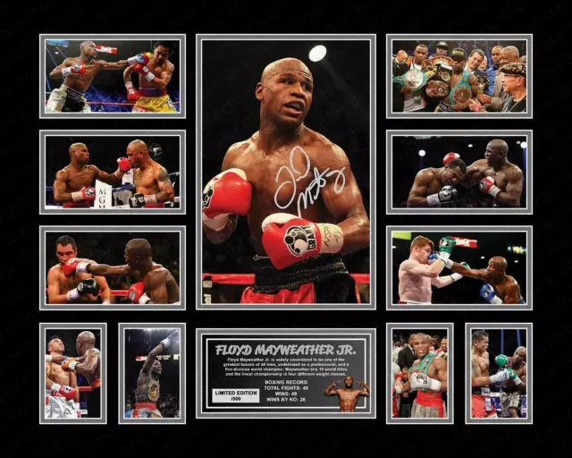 FLOYD MAYWEATHER JR A4 Signed Limited Edition Pre Printed Memorabilia Photo R