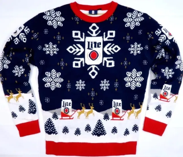 Miller Lite Size S Christmas Party Sweater 2019 Limited Edition