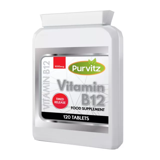 VITAMIN B12 1000MCG Immune Support Nervous System Time release Vegan