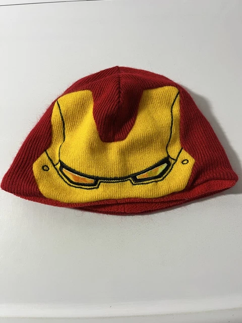 Iron Man Beanie Boys Cap Hat Marvel Avengers Comics Red 2012