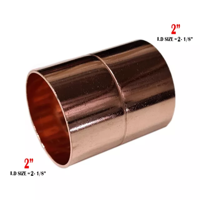 2" x 2" Copper Coupling with Stop CxC