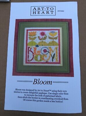 Kit de punto de cruz ""Bloom"" Art To Heart con adornos JABCo. NUEVO