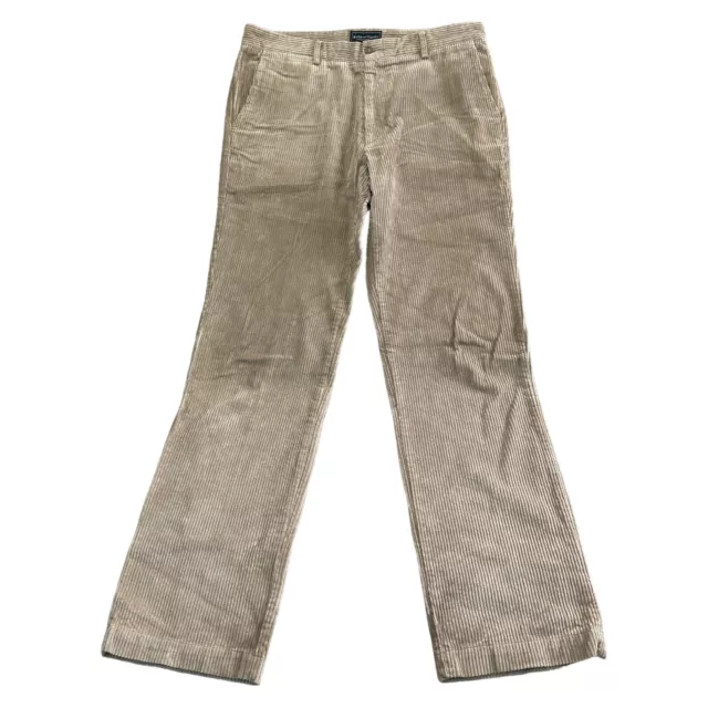 Marlboro Classics Corduroy Trousers Chunky Jumbo Cord Beige Pants Mens W38 L34