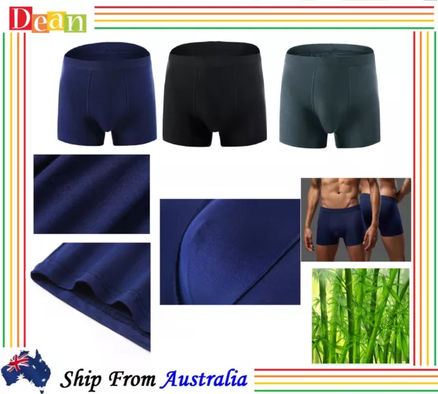 Mens Underwear Bamboo Cotton Boys Boxer Briefs Trunks Jocks Underpants Shorts AU