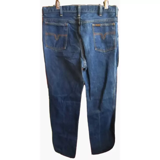 Vintage Mens Bootcut jeans 38x29 70s WRANGLER DISCO POCKET DENIM Flare Jeans USA