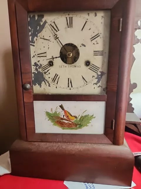 Nice Little Seth Thomas Mantel Shelf Clock Needs Repair See Photo Description