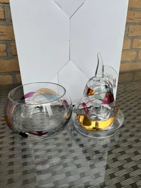 1 x seltene Bonboniere Birne   K&K Styling Tiffany Kristallglas ca. 24cm Höhe 3