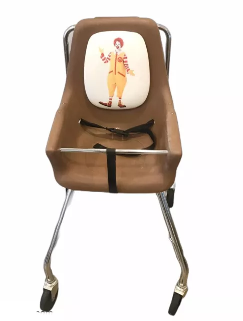 Vtg McDonald's Rolling Highchair Advertising Piece Restaurant 1980’s Ronald