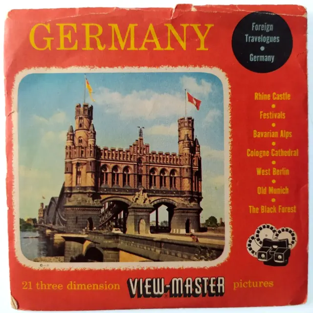 3x VIEW MASTER 3D REEL ⭐ GERMANY ⭐ DEUTSCHLAND, Stereo Bildscheiben 1575 A,B,C