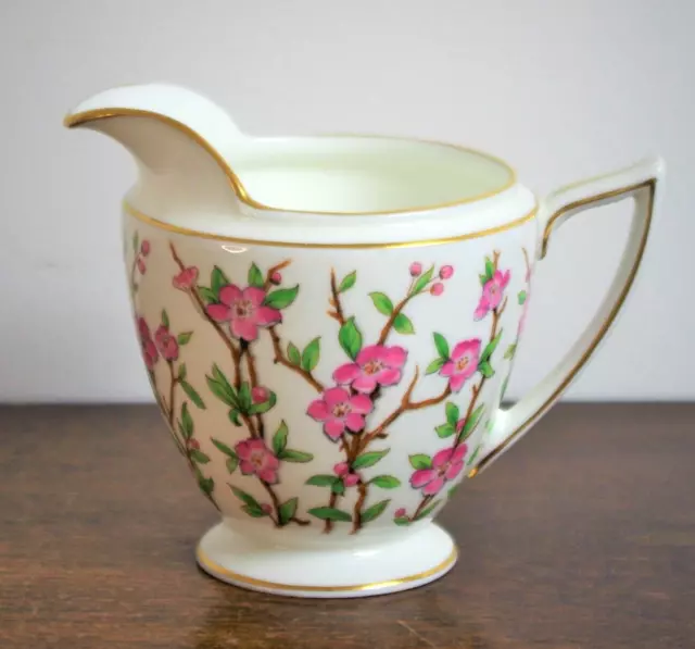 Minton rosa Blütenmilchkännchen/Milchkrug Mintonknochen China Made in England