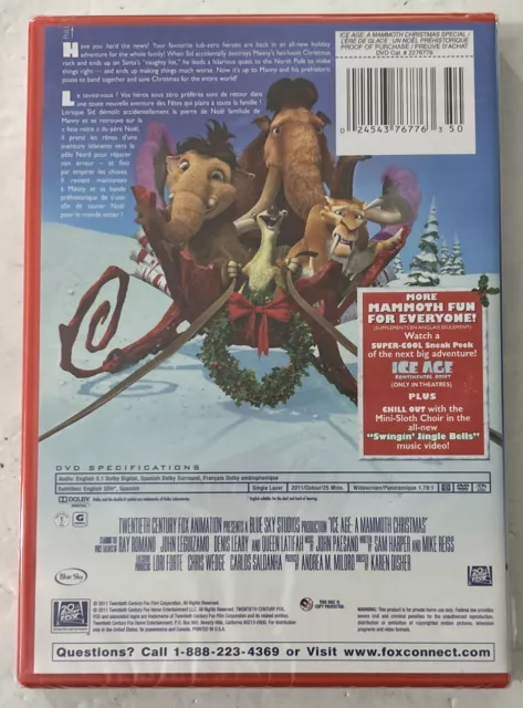 Ice Age A Mammoth Christmas Special (DVD, 2011) New Sealed FREE Shipping/Canada 2