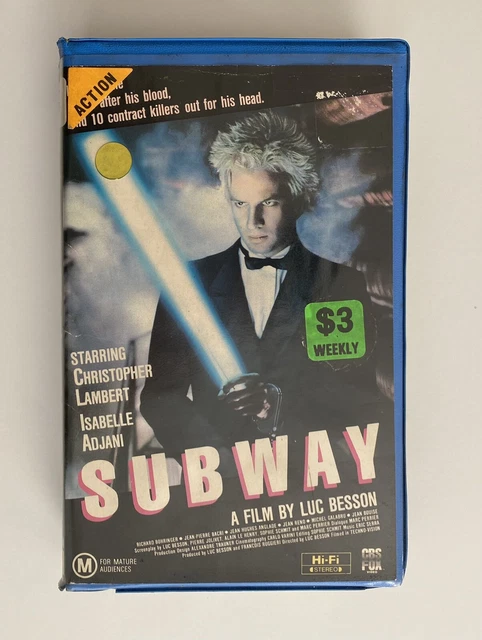 SUBWAY [VHS] CBS Fox Video Big Box Ex-Rental Tape 1985 Luc Besson ...