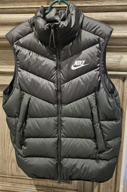 Mens Nike Windrunner Down-Filled Puffer Vest Black Large