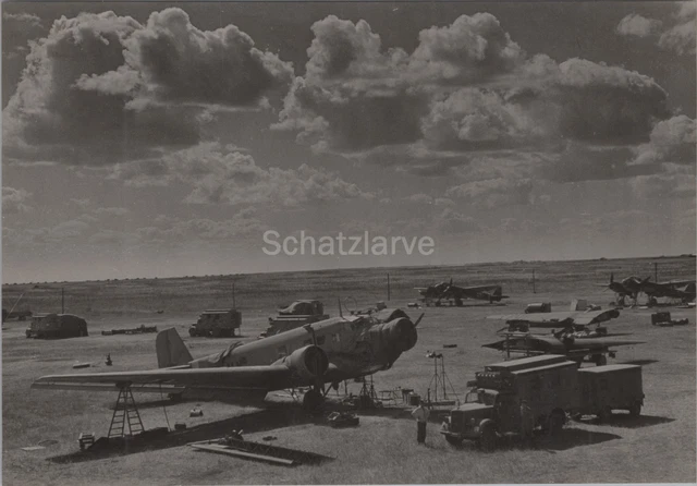 GROSS FOTO, WERFTZUG mot. trop.3/20 Junkers Ju 52 und Ju 88 (MJ-76)1029 ...