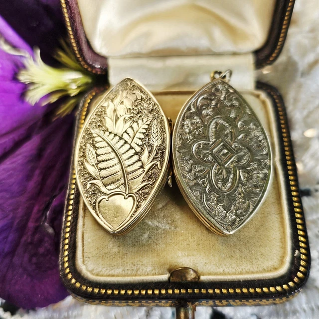 Pendentif Médaille Ancien – Plaqué Or – Art Déco – Breloque Blanche Porte